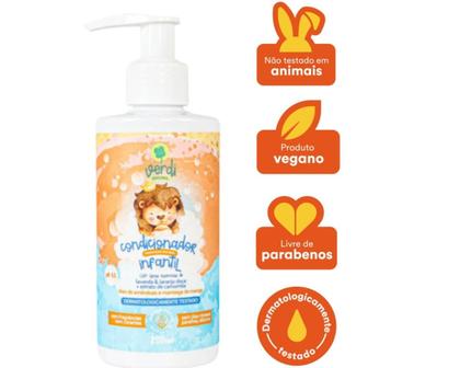 Imagem de Condicionador Infantil Natural com Óleos essenciais de Lavanda e Laranja doce e Extrato de Camomila