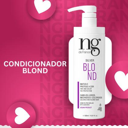 Imagem de Condicionador Matizador Desamarelador Silver Blond NG de France 500ml