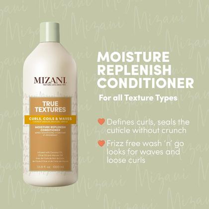 Imagem de Condicionador Mizani Moisture Replenish 1L para todos os tipos de cabelo
