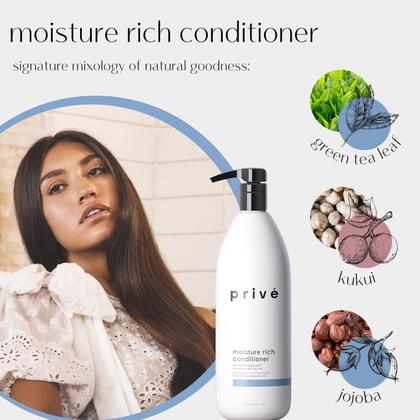 Imagem de Condicionador Prive Moisture Rich com manteiga de karité orgânica 1L