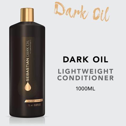 Imagem de Condicionador Sebastian Dark Oil Lightweight 1L com jojoba e argão