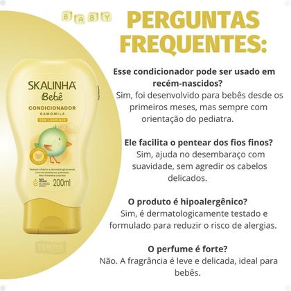 Imagem de Condicionador Skalinha Bebê Camomila 200ml