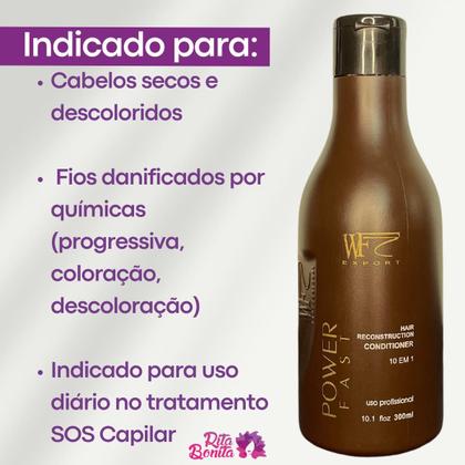 Imagem de Condicionador SOS Capilar para cabelos com Pré e Pós Químicas Progressivas Reconstrução WF 300ml