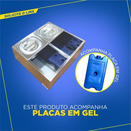 Imagem de Condimentadora Central Refrigerada 4 Cubas 1/6 ZPCNR04 Inox