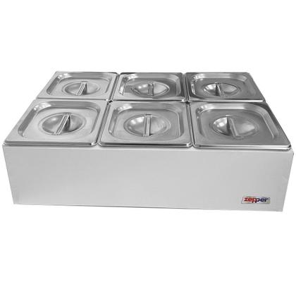 Imagem de Condimentadora Central Refrigerada 6 cubas ZPCNR06 Branca