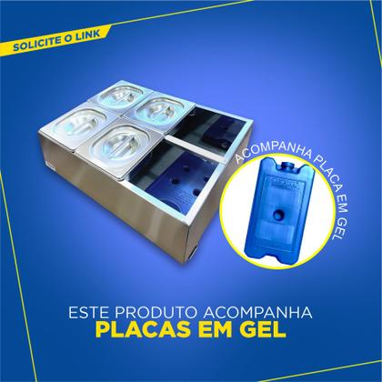 Imagem de Condimentadora Central Refrigerada 6 cubas ZPCNR06 Inox