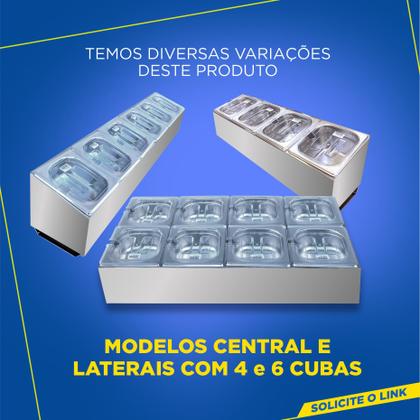 Imagem de Condimentadora Central Refrigerada Embutida 10 Cuba ZPCNR10E