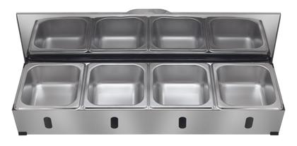 Imagem de Condimentadora Pizzarola Profissional Inox Bancada 4 Cubas