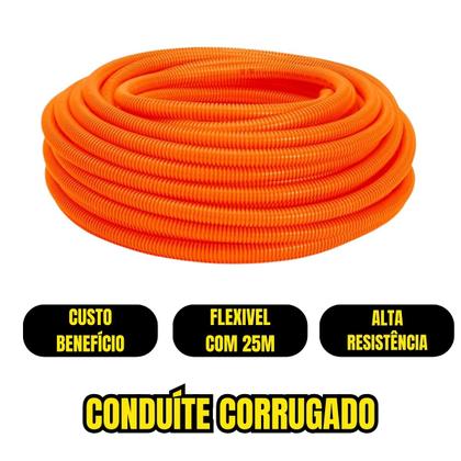 Imagem de Conduite Corrugado 32mm 25mts Eletroduto Flexível PVC