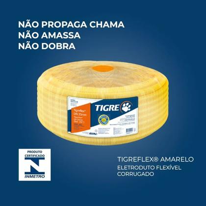 Imagem de Conduíte Corrugado Tigre 3/4 Polegada Rolo 50m - 2 Und