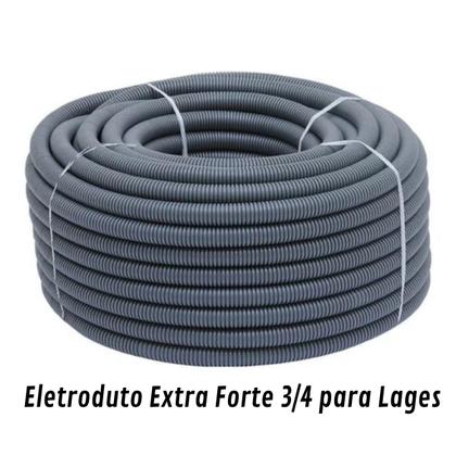 Imagem de Conduíte Eletroduto Corrugado Extra Forte Parede 3/4 50m