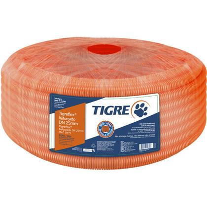 Imagem de Conduíte Eletroduto Corrugado PVC Trigreflex Reforçado Laranja De 32 mm - 14211322 - TIGRE