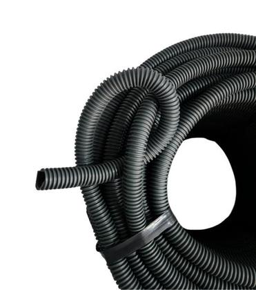 Imagem de Conduíte Flexível PEAD _ DN 16_ meia polegada _ Cinza 50m para Fios e Cabos Elétricos