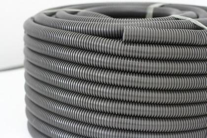 Imagem de Conduíte Flexível PEAD _ DN 16_ meia polegada _ Cinza 50m para Fios e Cabos Elétricos