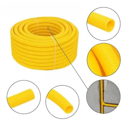Imagem de Conduite Flexível Pvc 3/4 Corrugado Amarelo 50 Metros Adtex
