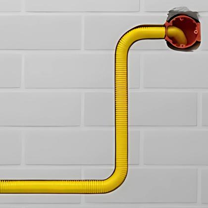 Imagem de Conduite Flexível Pvc 3/4 Corrugado Amarelo 50 Metros Adtex