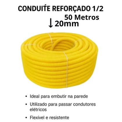 Imagem de Conduite Pvc Corrugado Flexivel 1/2 20mm 50m Adtex