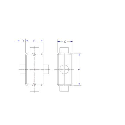 Imagem de Condulete Derivação Tipo X 4 Saídas 3/4 Alumínio Montável