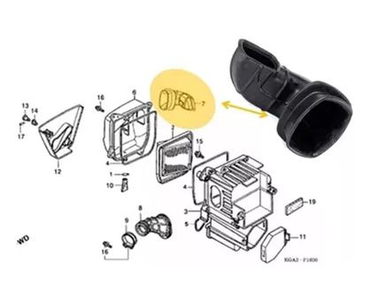 Imagem de Condutor Tampa Filtro Ar Titan 125 2000-004 Fan125 005 A 008