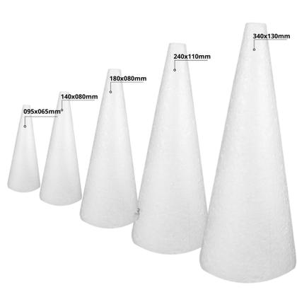 Imagem de Cone Em Isopor 34x13cm Pacote Com 2 Unidades Eps Maciço