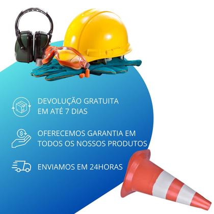 Imagem de Cone Flexível Laranja 75cm Refletivo Sinalização Plastcor