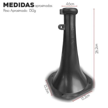 Imagem de Cone Longo Preta Boca Redonda Para Driver