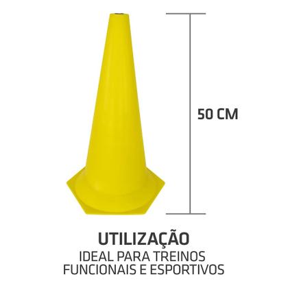 Imagem de Cone Médio Sinalizador 50cm Colorido PVC Rígido - Ref 1329