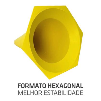 Imagem de Cone Médio Sinalizador 50cm Colorido PVC Rígido - Ref 1329