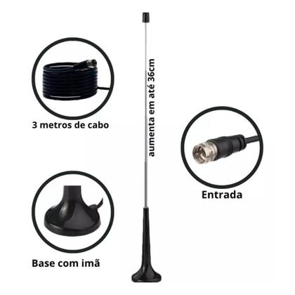 Imagem de Conecte-se com a Antena Interna TV Digital Tomate UHF HDTV