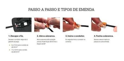 Imagem de CONECTOR 221 WAGO 3 POLOS 6mm 41A - 30 PROFISSIONAL