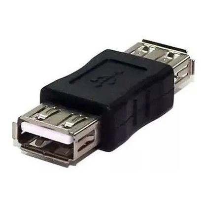 Imagem de Conector Adaptador Emenda Usb A Fêmea X Usb A Fêmea 2.0