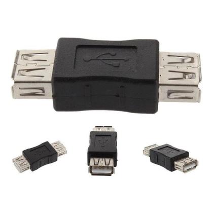 Imagem de Conector Adaptador Emenda Usb A Fêmea X Usb A Fêmea 2.0