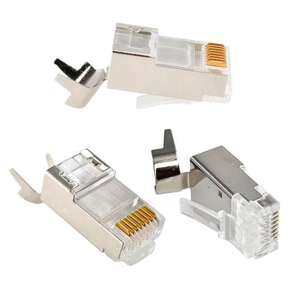 Imagem de Conector Blindado Vazado RJ45 CAT 7 Profissional