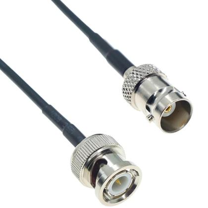 Imagem de Conector BNC Macho Fêmea Com Plugue E Conector De Rosca Para Cabo RG174, Extensão De Ângulo Reto,