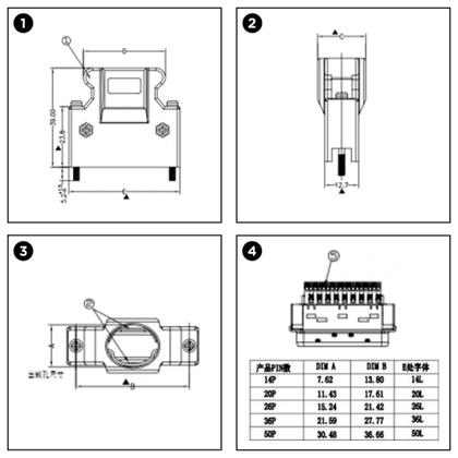 Imagem de Conector Cabo Servo Encoder Motor Mitsubishi MR-JCCBL3M-L