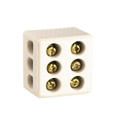 Imagem de Conector Chuveiro  Tripolar 10mm Porcelana Emenda 50a 250v Eletrico Adaptador Fio Cabo Polos