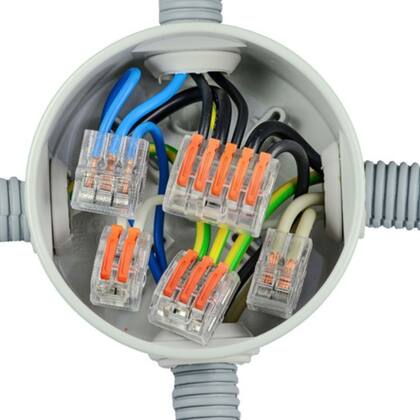 Imagem de Conector Cristal Isolante Para Fios Flexível Pc622 2 Pólos - Pacote Com 6 Pcs