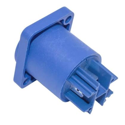 Imagem de Conector custom sound powercon profissional painel in c/ reforco interno azul cs103