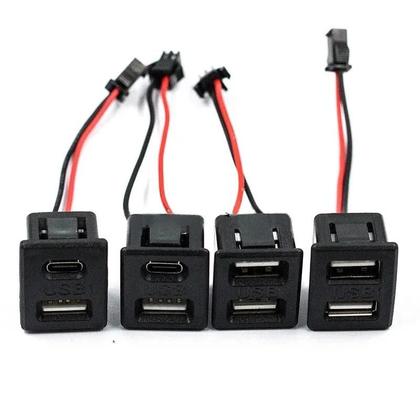 Imagem de Conector De Carregamento USB Tipo-C Feminino De Dupla Camada Com Cabo
