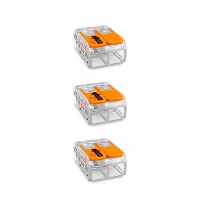 Imagem de Conector de Emenda Elétrica 221-612 - 2 Polos 3 Unidades