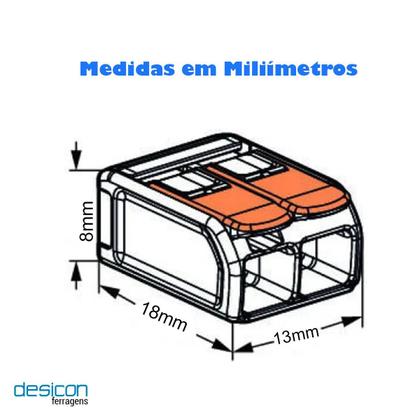 Imagem de Conector de Fios com 2 Polos Linha 221 Wago 2210412