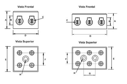 Imagem de Conector de Porcelana 3 Pólos 6 mm² 30A 600V