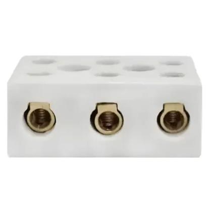 Imagem de Conector de porcelana tripolar 10 mm ( 10 pecas )