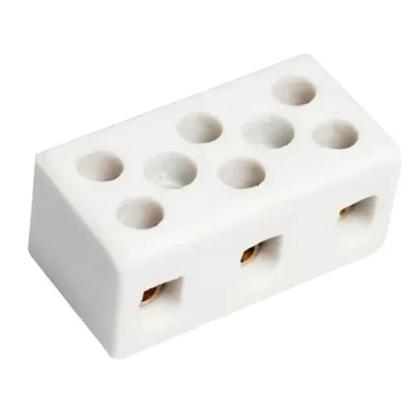 Imagem de Conector de porcelana tripolar 10 mm ( 10 pecas )