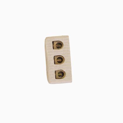 Imagem de Conector de Porcelana Tripolar 16mm para Chuveiro - 2 Unidades