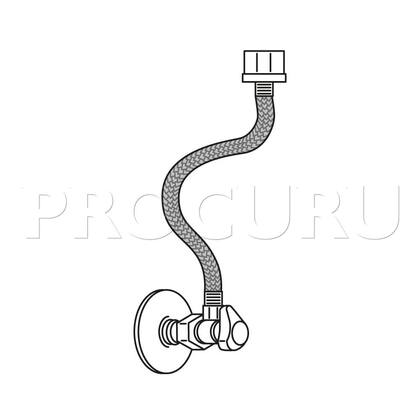 Imagem de Conector de vaso sanitário PROCURU de aço inoxidável de 12 polegadas, pacote com 10