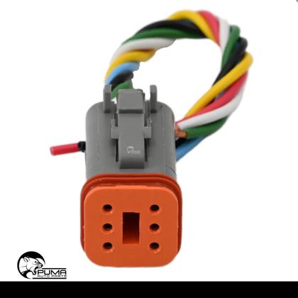 Imagem de Conector Deutsch 6 Vias Macho E Fêmea Dt04-6p E Dt06-6s