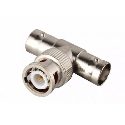 Imagem de Conector Divisor Splitter Adaptador Bnc 1 Macho X 2 Fêmea