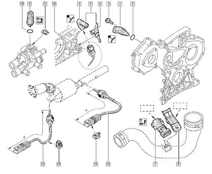 Imagem de Conector do Sensor de Rotacao Renault Laguna Master - 8200300322
