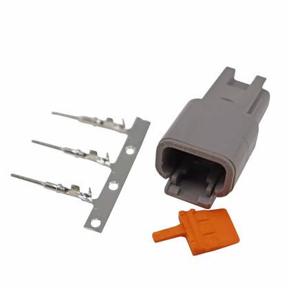 Imagem de Conector Elétrico Macho 3 Vias Deutsch DTM04-3P - Cód.9116